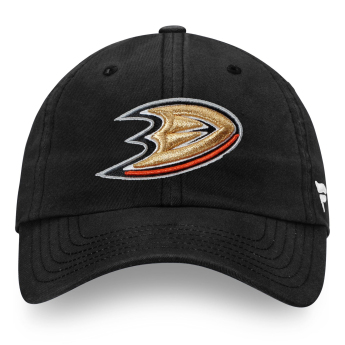 Anaheim Ducks баскетболна шапка с козирка NHL Core Black Curved Unstructured Strapback Cap