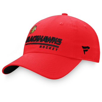 Chicago Blackhawks баскетболна шапка с козирка Authentic Pro Locker Room Curved Unstructured Red