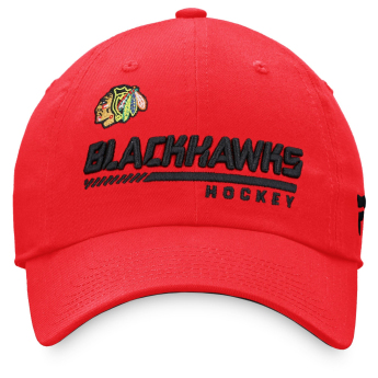 Chicago Blackhawks баскетболна шапка с козирка Authentic Pro Locker Room Curved Unstructured Red