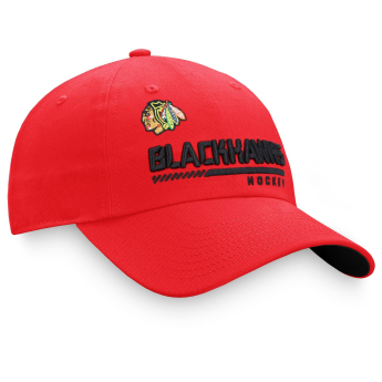 Chicago Blackhawks баскетболна шапка с козирка Authentic Pro Locker Room Curved Unstructured Red