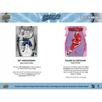 NHL кутии хокей карти NHL 2023-24 Upper Deck MVP Hockey Hobby Box