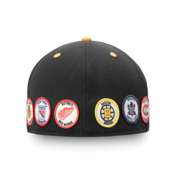 NHL продукти шапка с козирка flat Original Six Fitted - Black/Gold