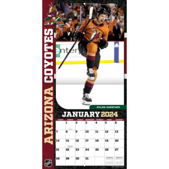 Arizona Coyotes календар 2024 Wall Calendar
