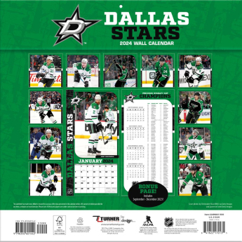 Dallas Stars календар 2024 Wall Calendar