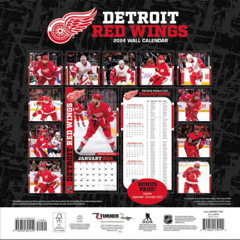 Detroit Red Wings календар 2024 Wall Calendar