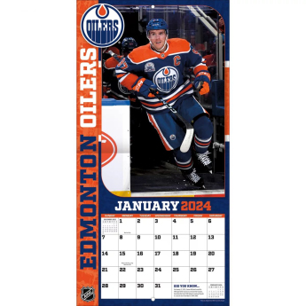 Edmonton Oilers календар Connor McDavid #97 2024 Wall Calendar