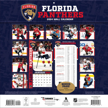 Florida Panthers календар 2024 Wall Calendar