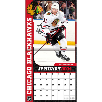Chicago Blackhawks календар 2024 Wall Calendar