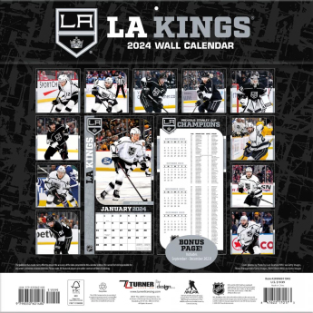 Los Angeles Kings календар 2024 Wall Calendar