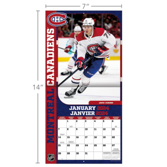Montreal Canadiens календар 2024 Wall Calendar