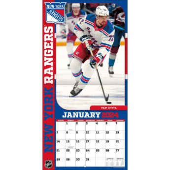 New York Rangers календар 2024 Wall Calendar