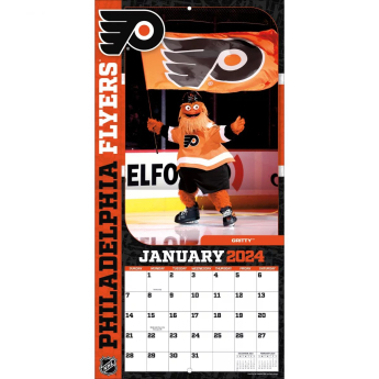 NHL продукти календар NHL Mascots 2024 Wall Calendar