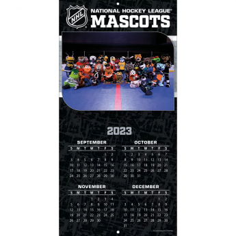 NHL продукти календар NHL Mascots 2024 Wall Calendar