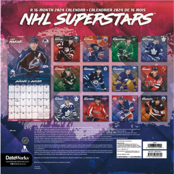NHL продукти календар Superstars 2024 Wall Calendar