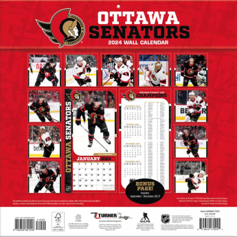 Ottawa Senators календар 2024 Wall Calendar