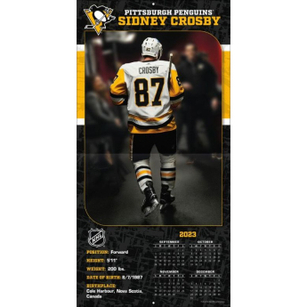 Pittsburgh Penguins календар Sidney Crosby #87 2024 Wall Calendar