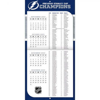 Tampa Bay Lightning календар 2024 Wall Calendar