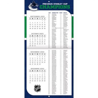 Vancouver Canucks календар 2024 Wall Calendar