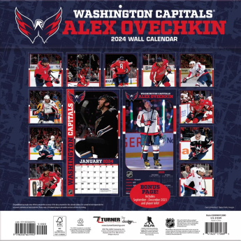 Washington Capitals календар Alexander Ovechkin #8 2024 Wall Calendar