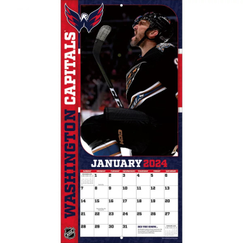 Washington Capitals календар Alexander Ovechkin #8 2024 Wall Calendar