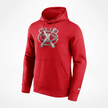 Chicago Blackhawks мъжки суитшърт с качулка Chrome Graphic Hoodie Athletic Red