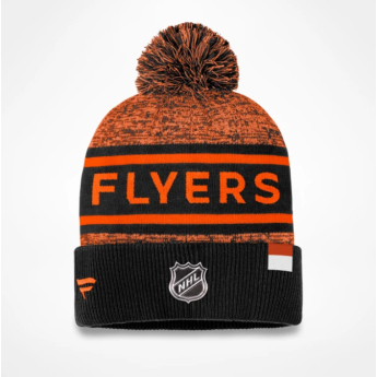 Philadelphia Flyers зимна шапка Authentic Pro Rink Heathered Cuffed Pom Knit
