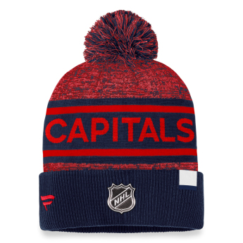 Washington Capitals зимна шапка Authentic Pro Rink Heathered Cuffed Pom Knit