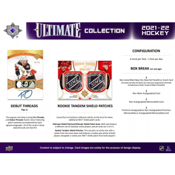 NHL кутии хокей карти NHL 2021-22 Upper Deck Ultimate Hobby Box