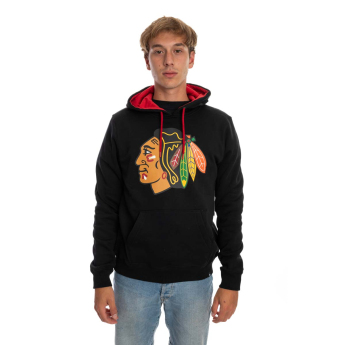 Chicago Blackhawks мъжки суитшърт с качулка Core 47 BALLPARK Hood Jet Black
