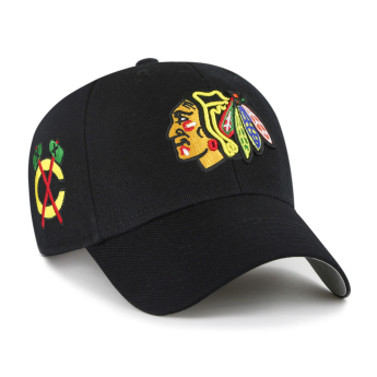 Chicago Blackhawks баскетболна шапка с козирка Sure Shot Snapback 47 MVP Black
