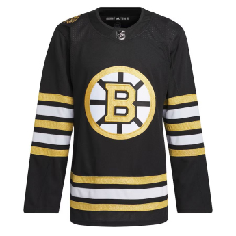 Boston Bruins хокейна фланелка adidas Black 100th Anniversary Primegreen Authentic Jersey