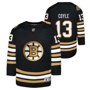 Boston Bruins детска хокейна фланелка Charlie Coyle 13 black 100th Anniversary Premier Breakaway Jersey