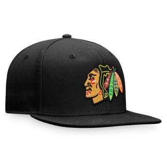 Chicago Blackhawks шапка с козирка flat Core Snapback black