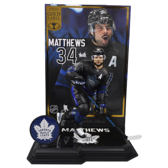 Toronto Maple Leafs фигурка Auston Matthews #34 Figure SportsPicks THIRD JERSEY GOLD LABEL