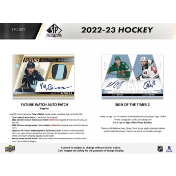 NHL кутии хокей карти NHL 2022-23 Upper Deck SP Hockey Hobby Box