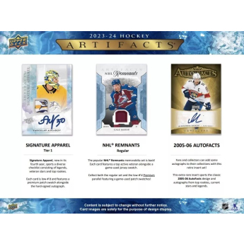 NHL кутии хокей карти NHL 2023-24 Upper Deck Artifacts Hockey Hobby Box