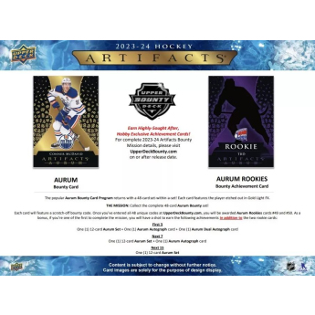 NHL кутии хокей карти NHL 2023-24 Upper Deck Artifacts Hockey Hobby Box