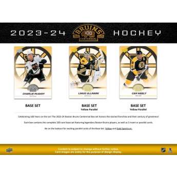 NHL кутии хокей карти NHL 2023-24 Upper Deck Boston Bruins Centennial Box Set