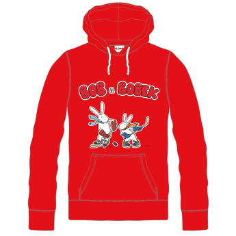 Отбори по хокей детски суитшърт с качулка Czech republic Bob a Bobek Hockey 2015 red