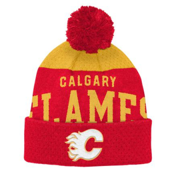 Calgary Flames детска зимна шапка Stetchark Knit