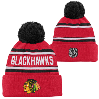 Chicago Blackhawks детска зимна шапка Jacquard Cuffed Knit With Pom