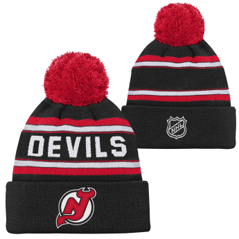 New Jersey Devils детска зимна шапка Jacquard Cuffed Knit With Pom