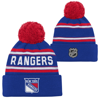 New York Rangers детска зимна шапка Jacquard Cuffed Knit With Pom
