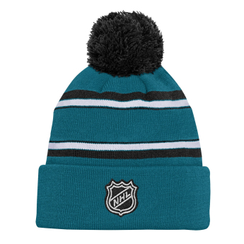 San Jose Sharks детска зимна шапка Jacquard Cuffed Knit With Pom