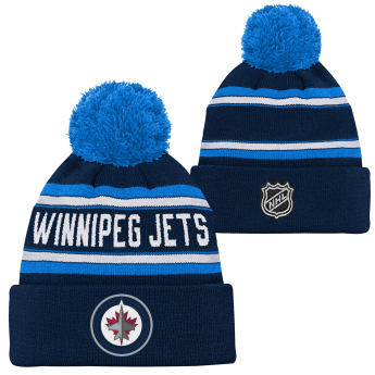 Winnipeg Jets детска зимна шапка Jacquard Cuffed Knit With Pom