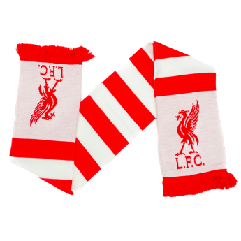 Liverpool FC зимен шал Bar Scarf with red fringe