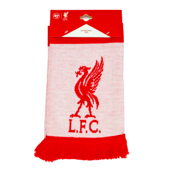 Liverpool FC зимен шал Bar Scarf with red fringe