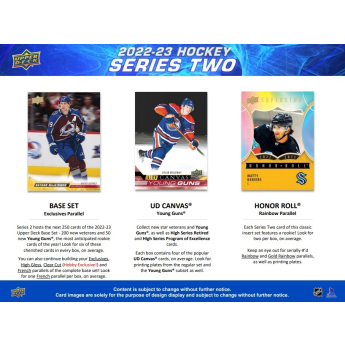 NHL кутии хокей карти NHL 2022-23 Upper Deck Series 2 Hobby Box