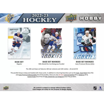 NHL кутии хокей карти NHL 2022-23 Upper Deck SPx Hockey Hobby Box