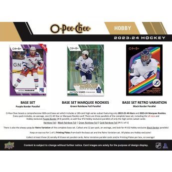 NHL кутии хокей карти NHL 2023-24 Upper Deck O-Pee-Chee Hobby Box